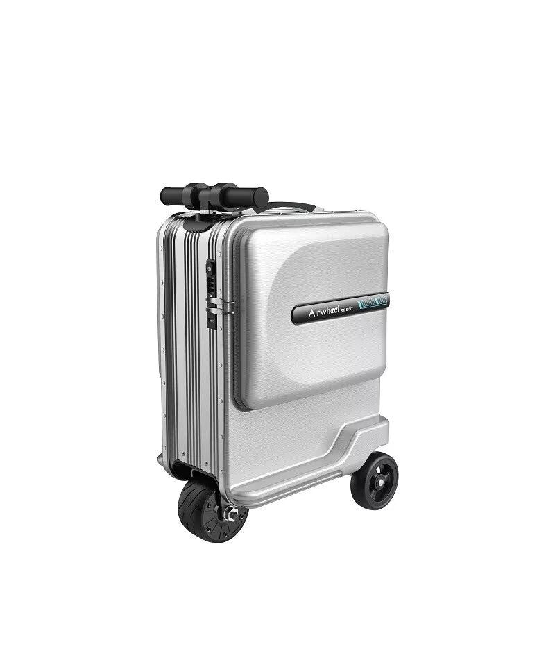 SE3miniT 20 Inch Electrical Riding On Suitcases Luggage Scooters Carry On Smart Luggage (Silver)
