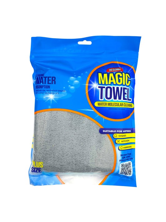 Magic Towel Cloth  - Gray, and Blue - Plus Size - 2 Pack