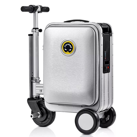 Airwheel SE3S Smart Rideable Suitcase Electric Luggage Scooter For Travel (Silver)